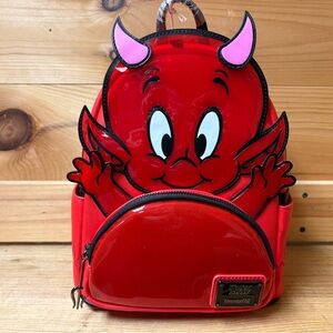 Loungefly Hot Stuff Casper Ghost Red Devil Backpack with Pink Horns